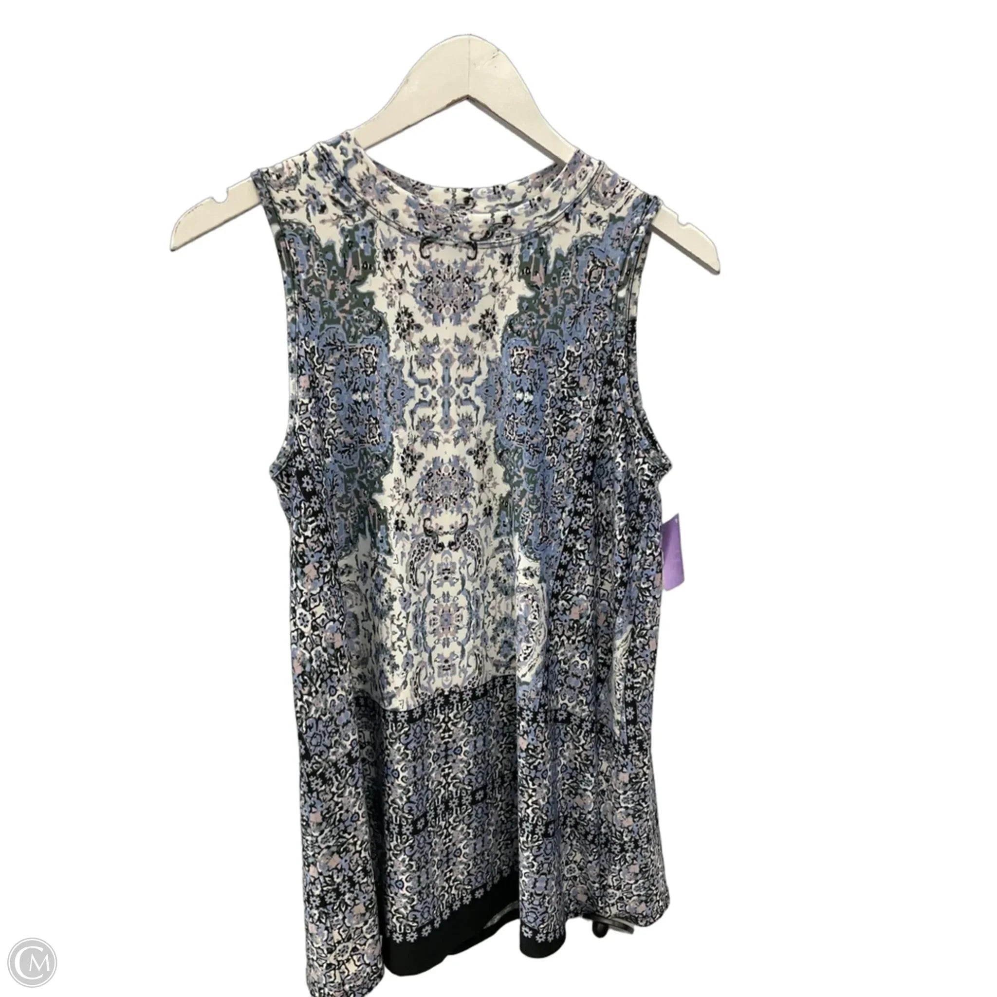 Top Sleeveless By Ab Studio In Green & Purple, Size: S