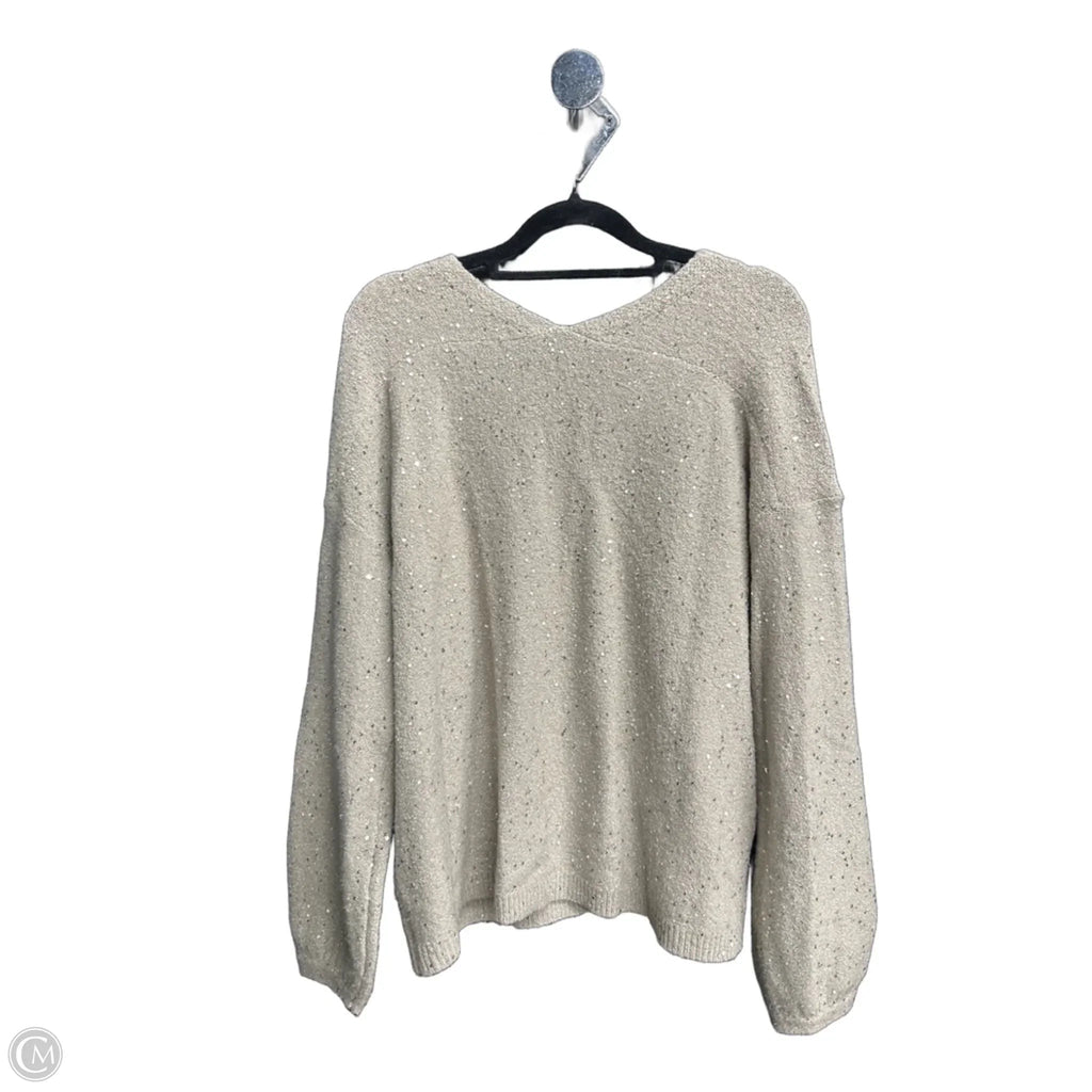 Sweater By Loft In Taupe, Size: L