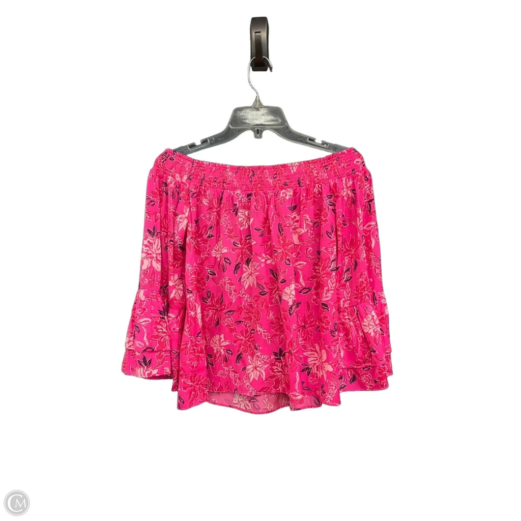 Top Long Sleeve Designer By Lilly Pulitzer In Pink, Size: S