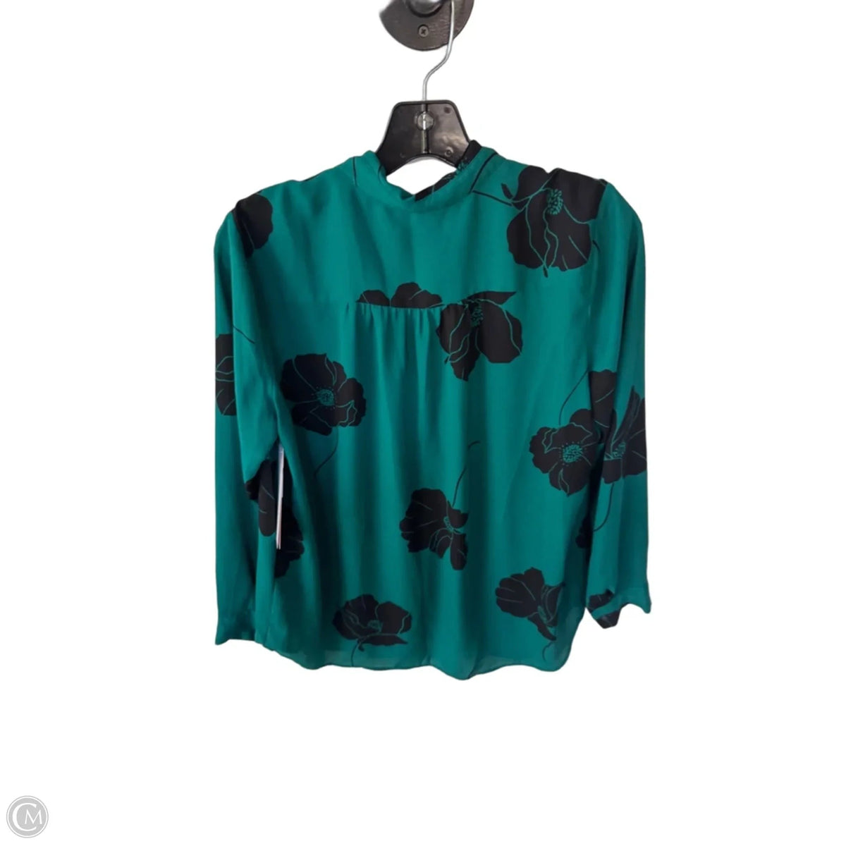 Top Long Sleeve By Ann Taylor In Black & Green, Size: Mp