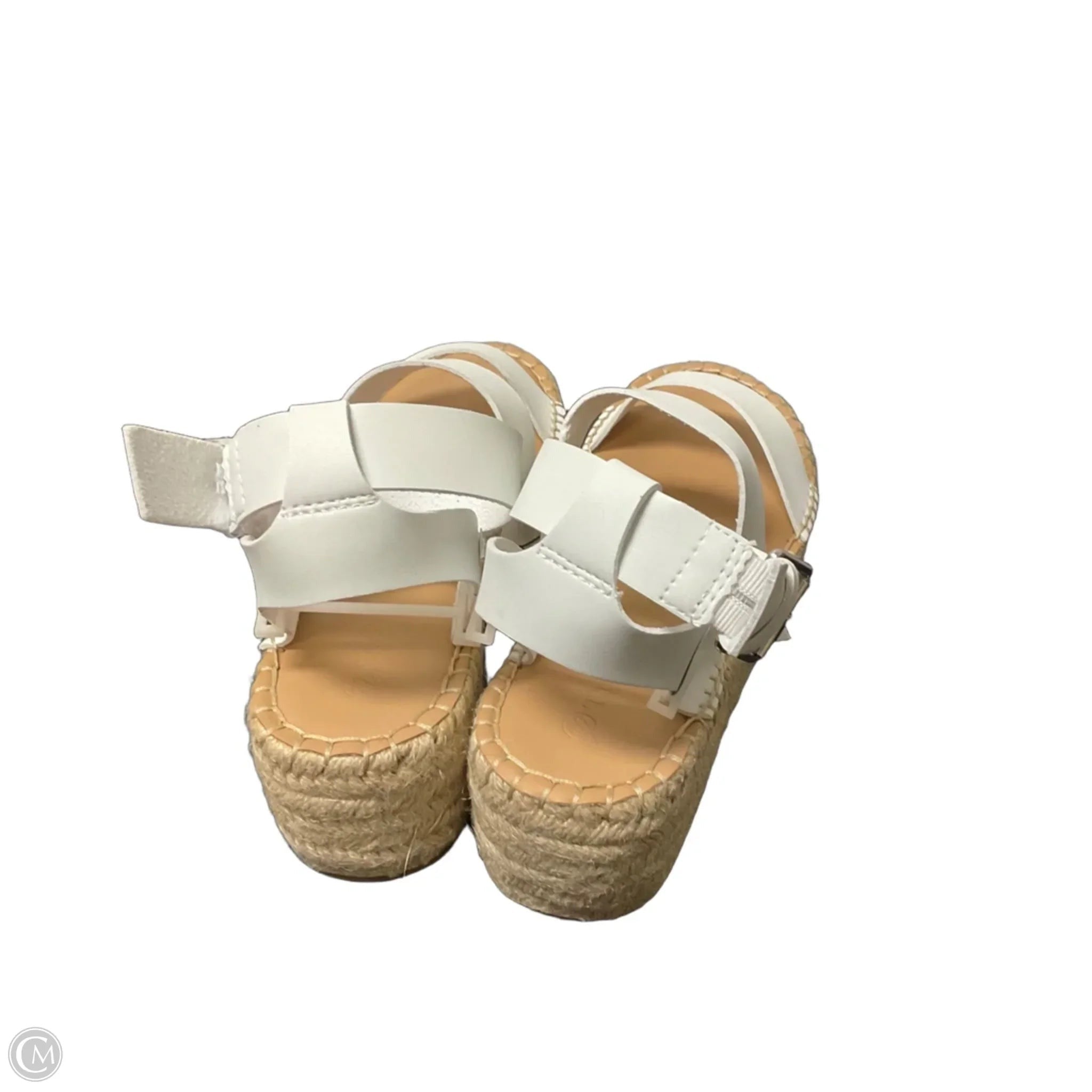 Sandals Flats By The Drop In White, Size: 8.5