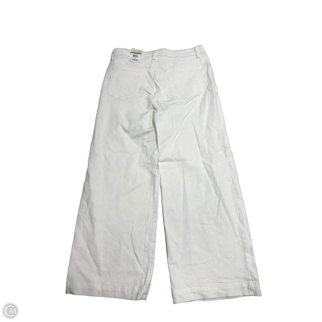 New! Jeans Wide Leg By Style And Company In White, Size: 14