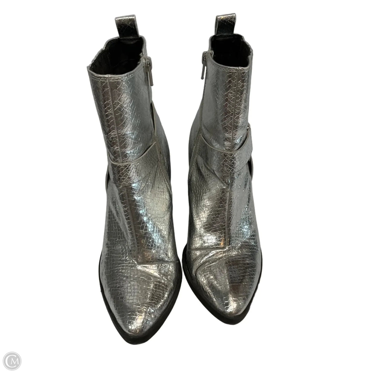 Boots Ankle Heels By Dolce Vita In Silver, Size: 9