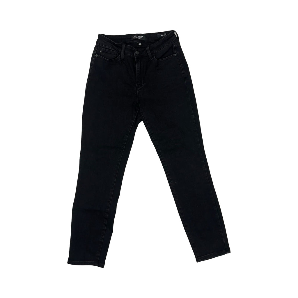 Jeans Skinny By Judy Blue In Black Denim, Size:6