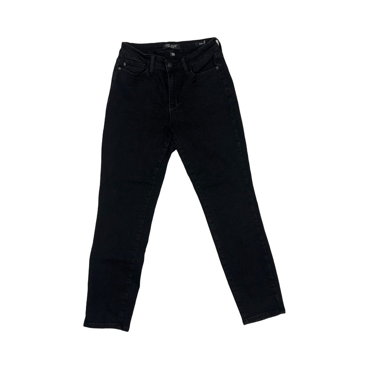 Jeans Skinny By Judy Blue In Black Denim, Size:6