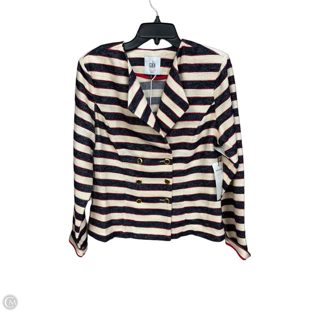 Jacket Other By Cabi In Striped Pattern, Size: M