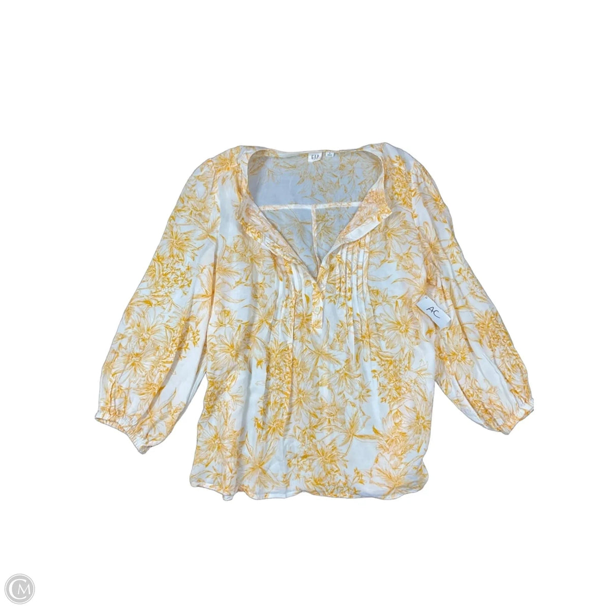 Top Long Sleeve By Gap In Yellow, Size: S