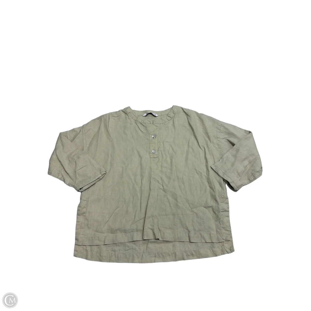 Top Long Sleeve By Zara In Tan, Size: S