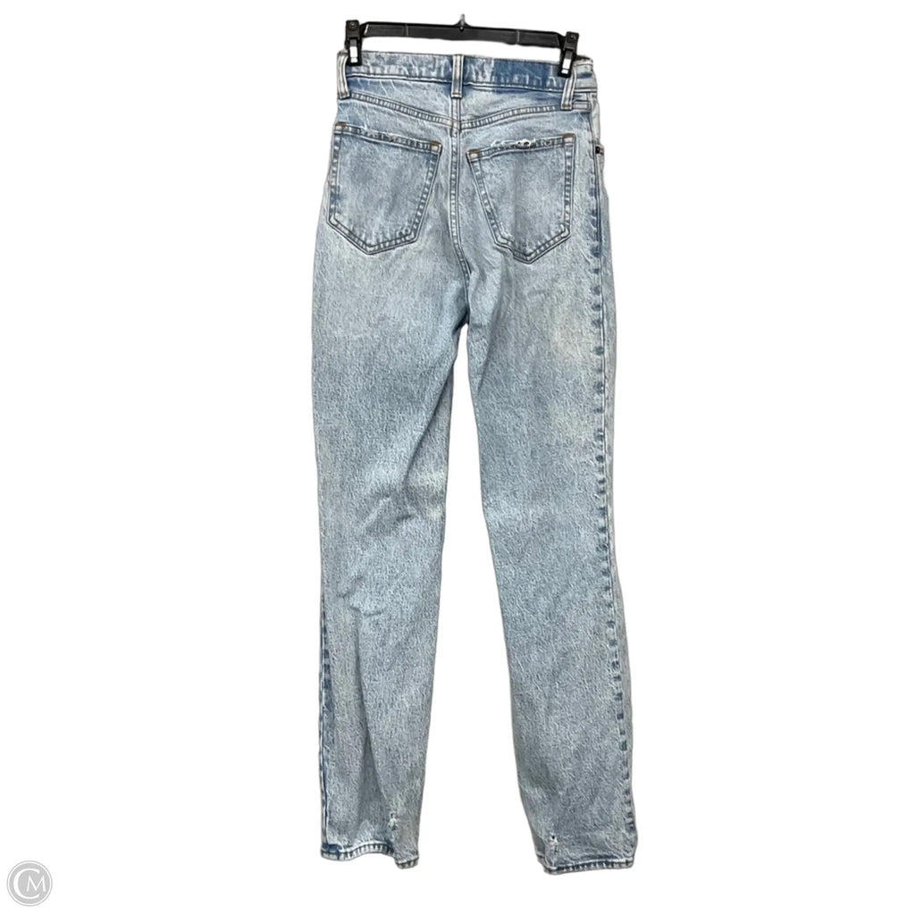 Jeans Straight By Abercrombie And Fitch In Blue Denim, Size: 0