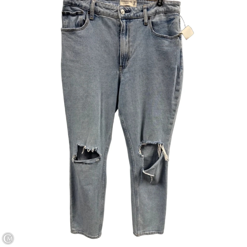 Jeans Skinny By Abercrombie And Fitch In Blue Denim, Size: 10