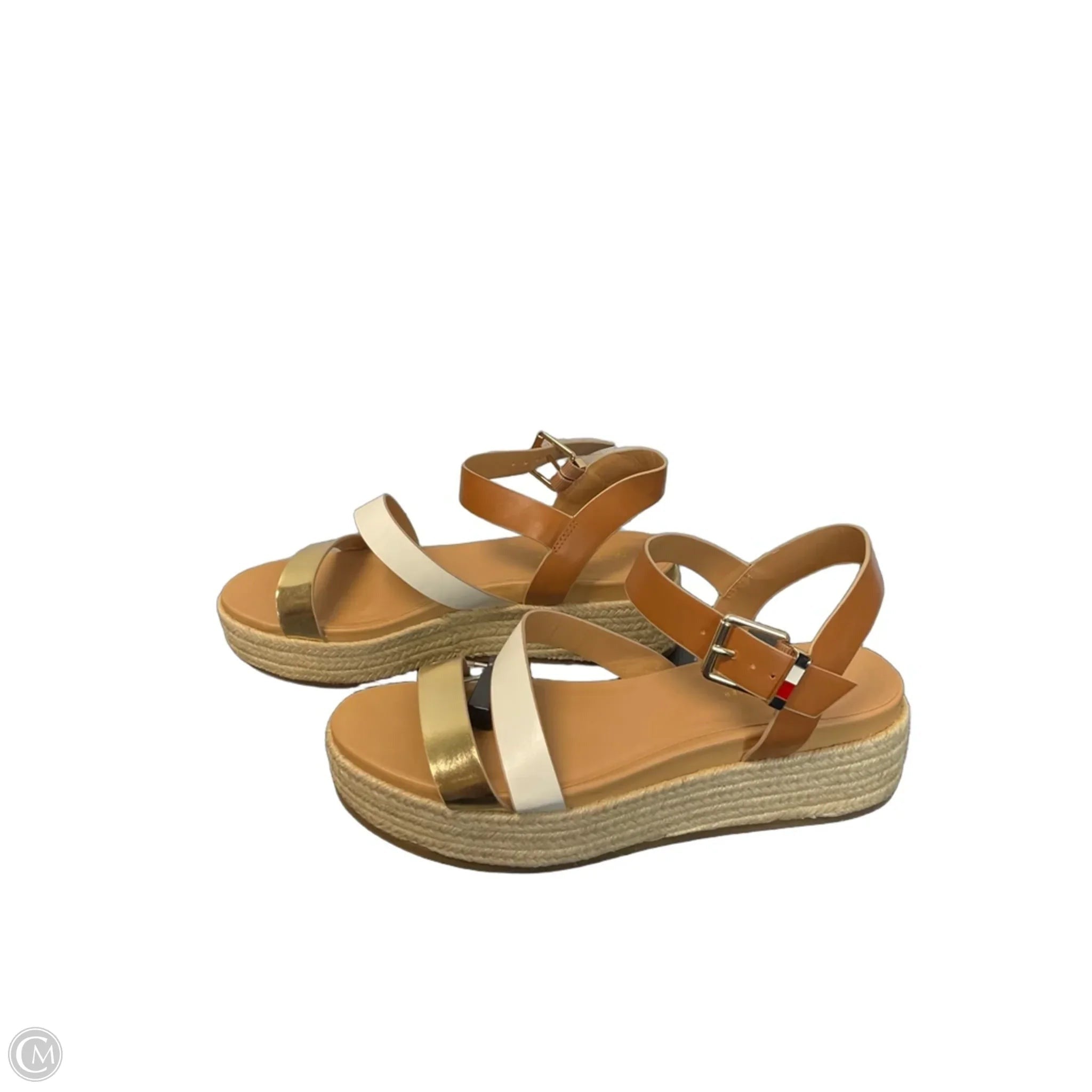Sandals Heels Platform By Tommy Hilfiger In Brown, Size: 9