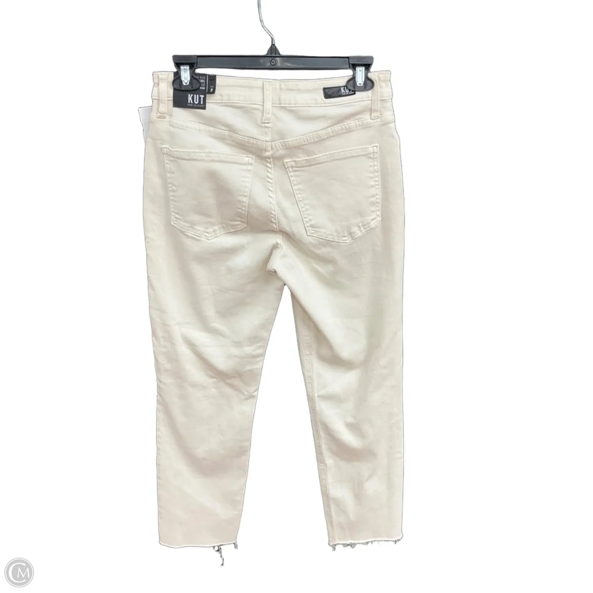 Jeans Straight By Kut In White, Size: 2