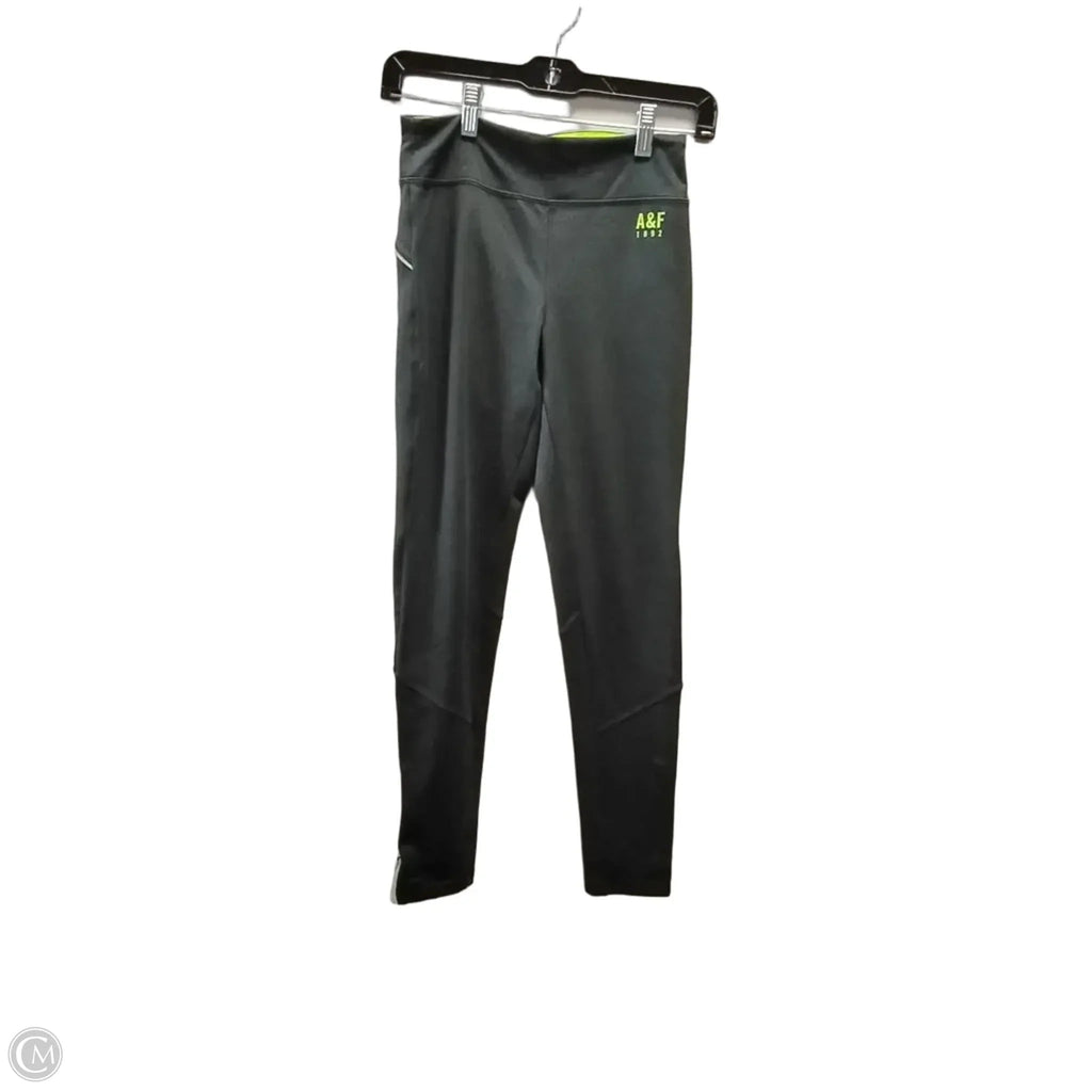 Athletic Leggings By Abercrombie And Fitch In Black & Green, Size: S