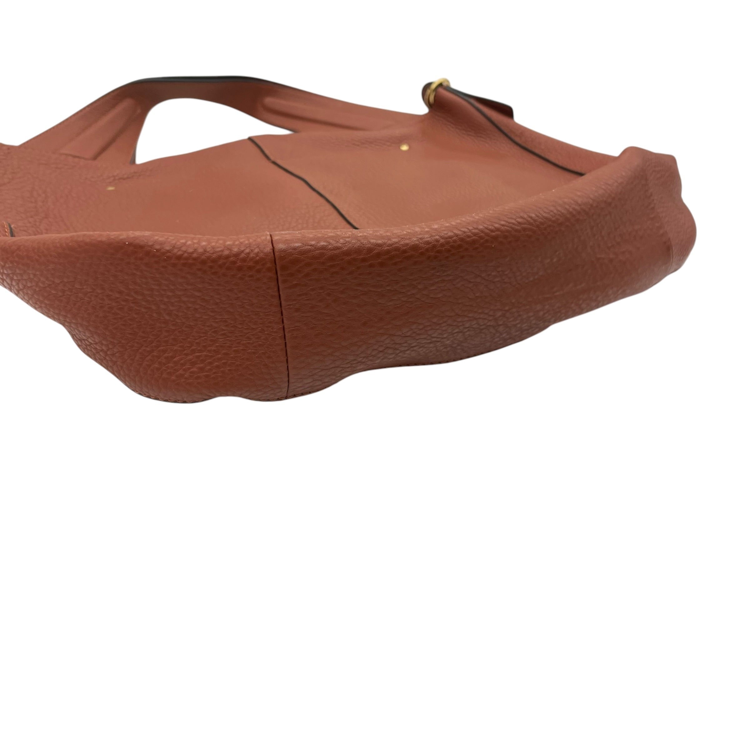 Handbag Leather By Vince Camuto In Brown, Size:Medium