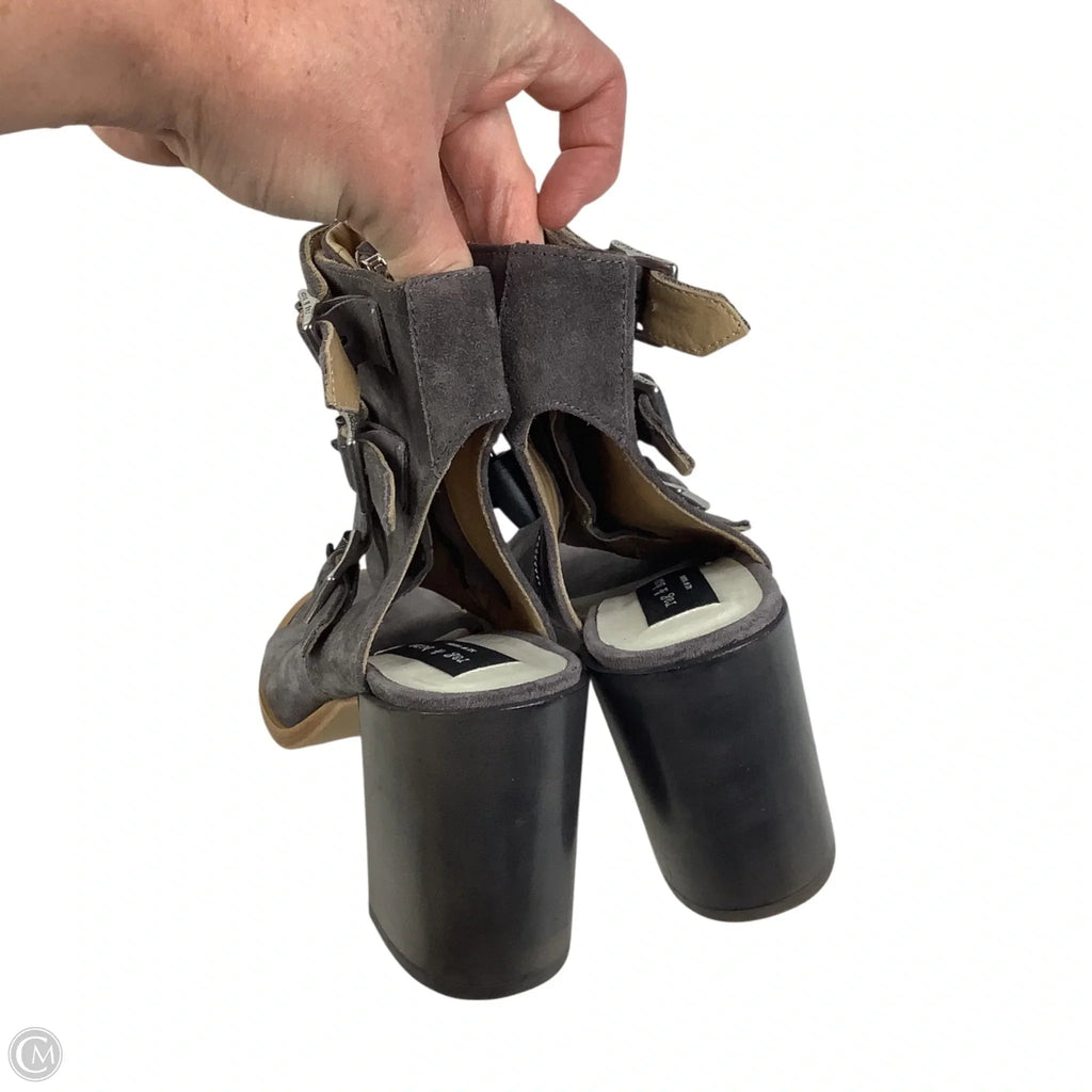 Sandals Heels Block By Rag And Bone In Grey, Size: 9 (39.5)