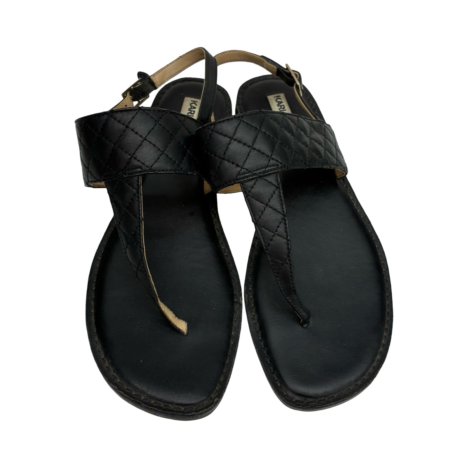Sandals Designer By Karl Lagerfeld In Black, Size:7