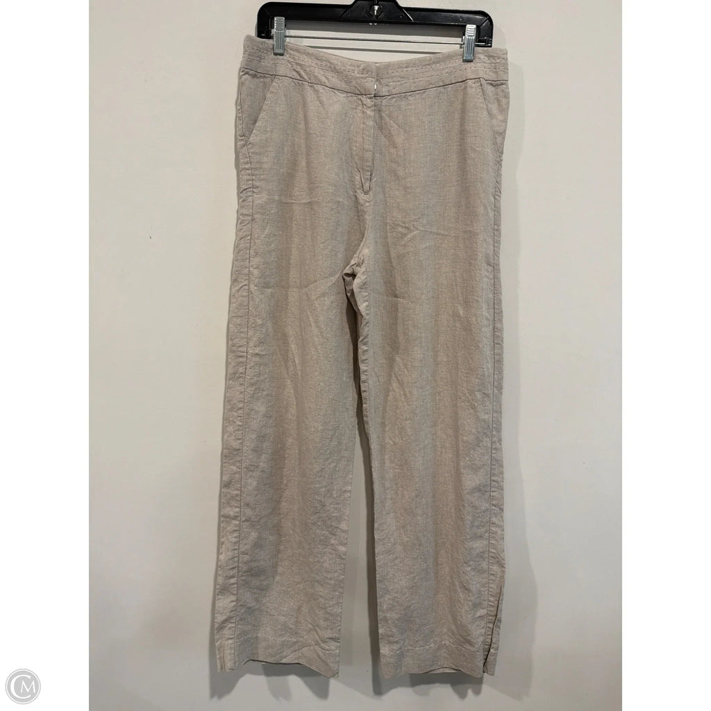 Pants Linen By Kim Rogers In Beige, Size: 12