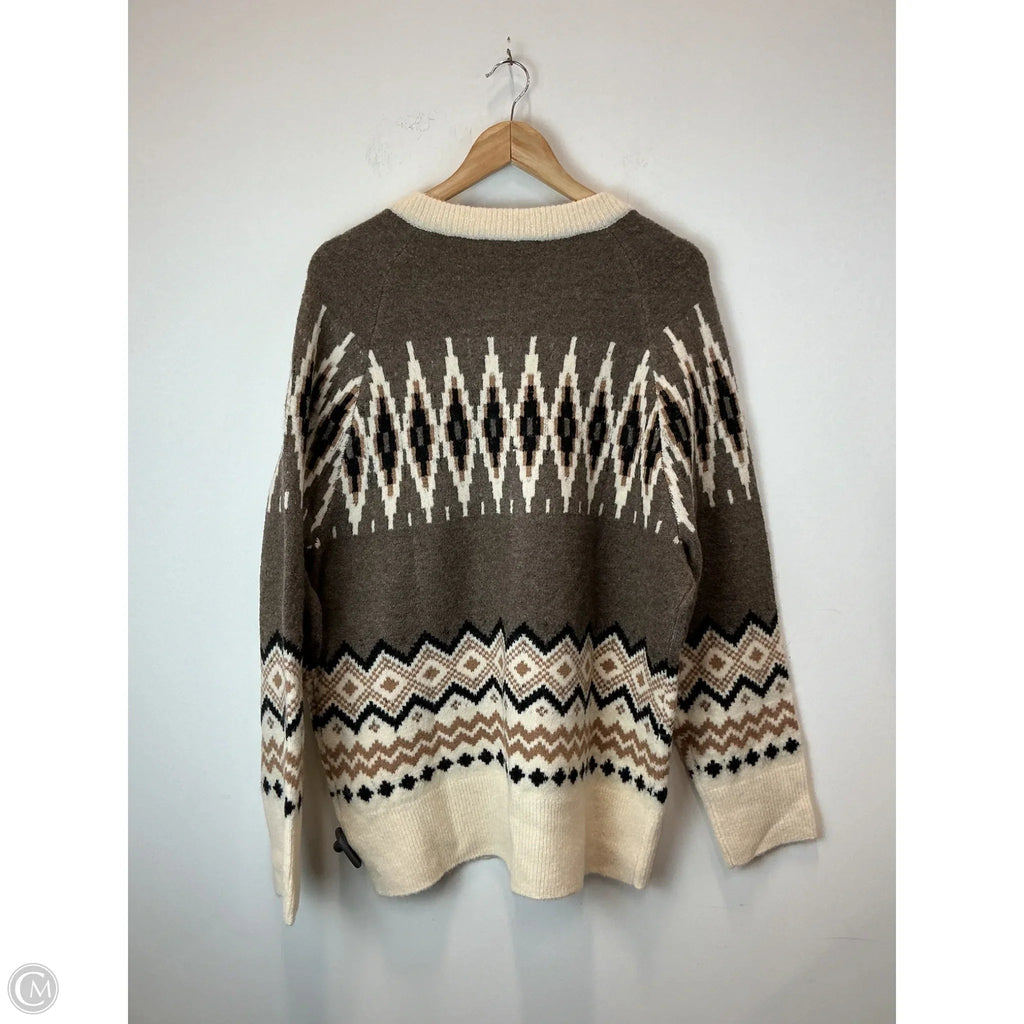 Sweater Cardigan By J. Crew In Tan, Size: Xl