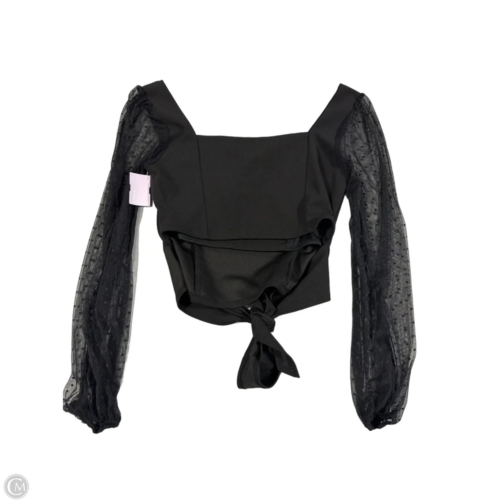 Top Long Sleeve By Moa Moa In Black, Size: S