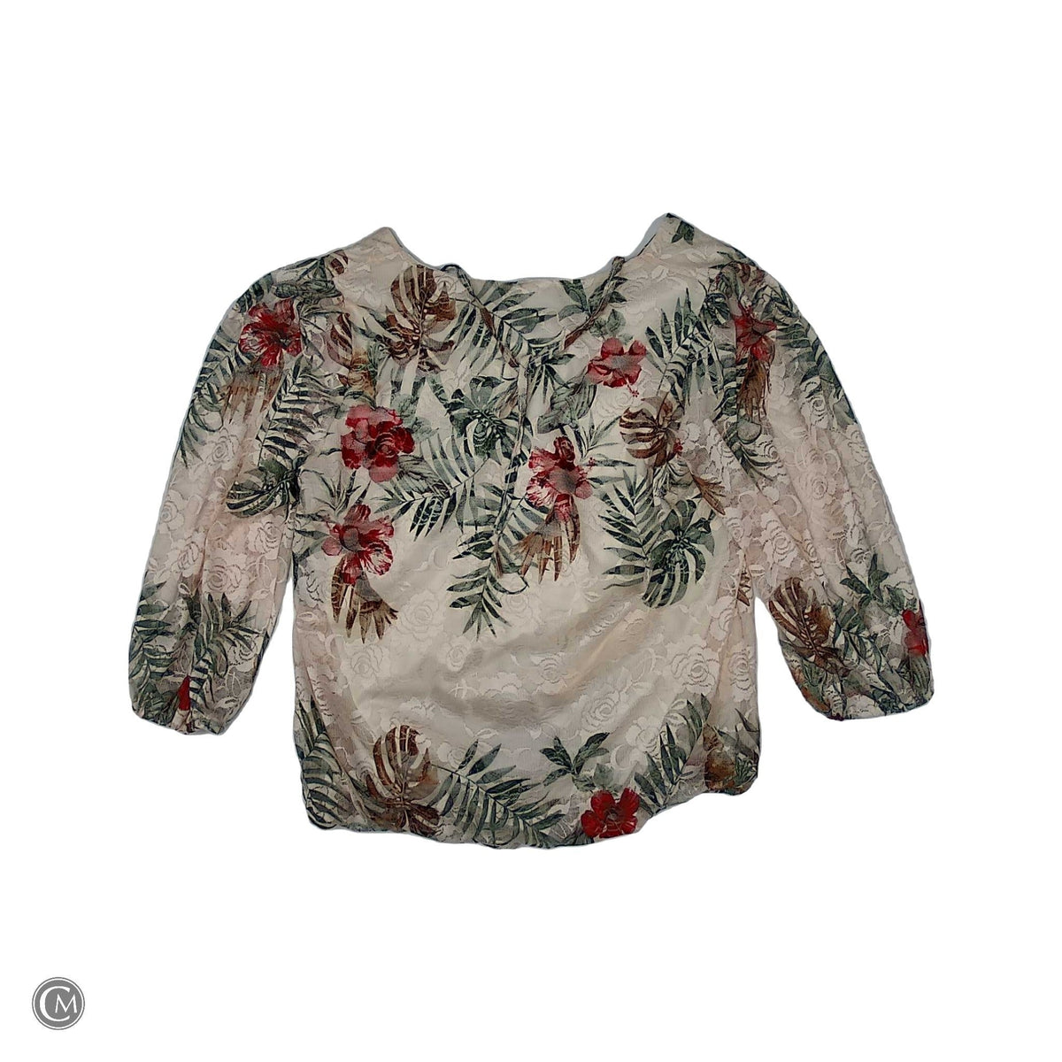 Blouse 3/4 Sleeve By Ember In Floral Print, Size: L