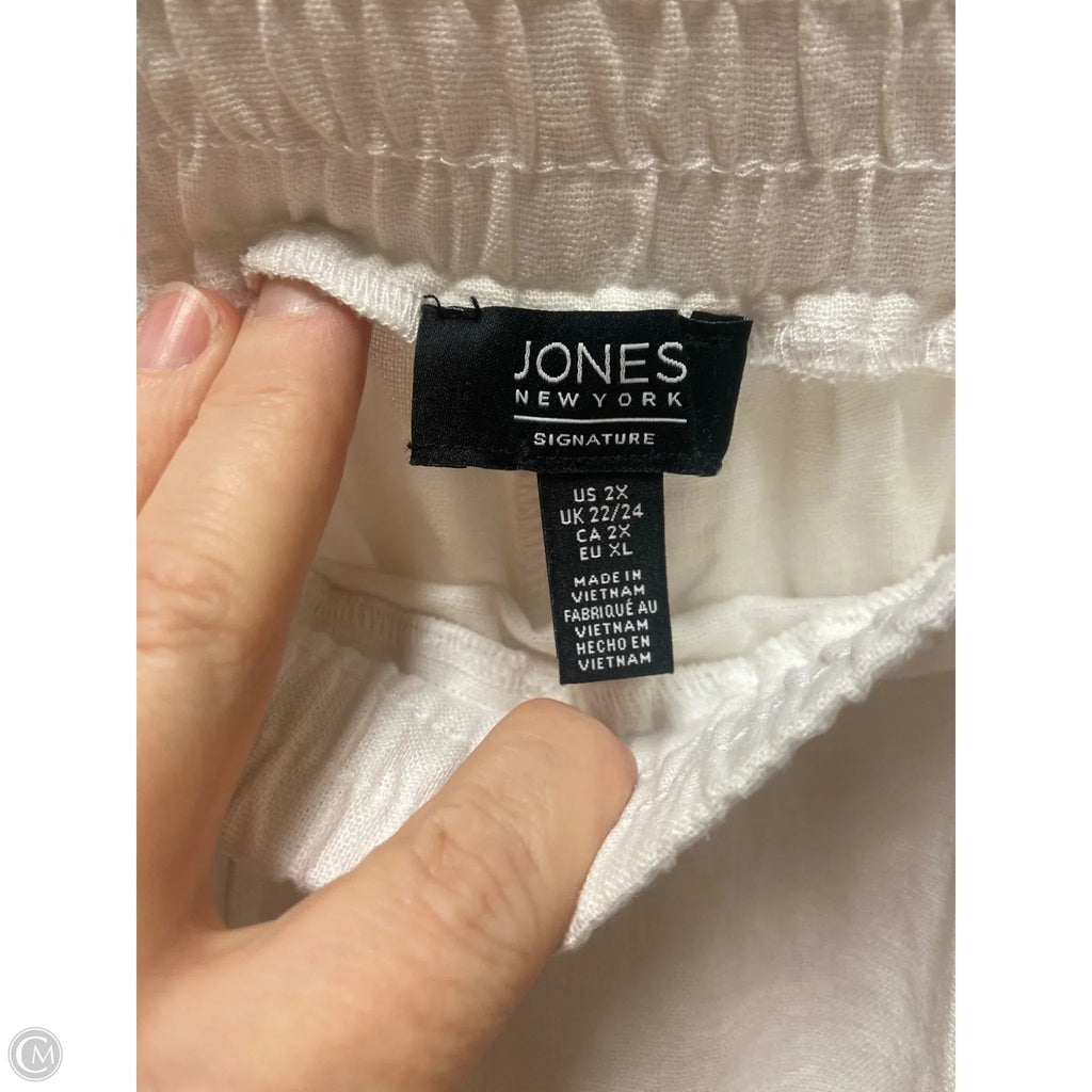 Pants Cropped By Jones New York In White, Size: 2x
