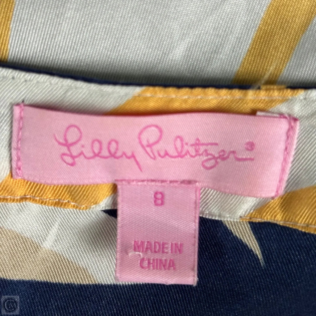 Dress Designer By Lilly Pulitzer In blue & yellow, Size: M