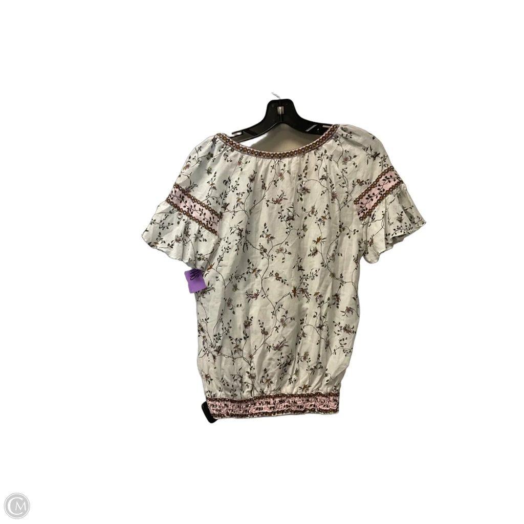 Top Short Sleeve By Max Studio In White, Size: Xs