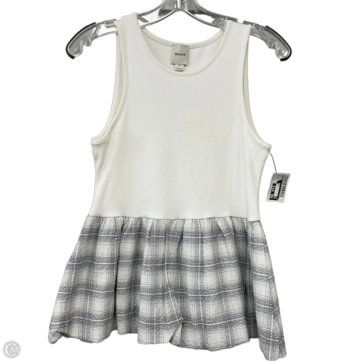Top Sleeveless By Maeve In White, Size: M