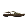 Sandals Flats By Sam Edelman In Brown & Tan, Size:9.5