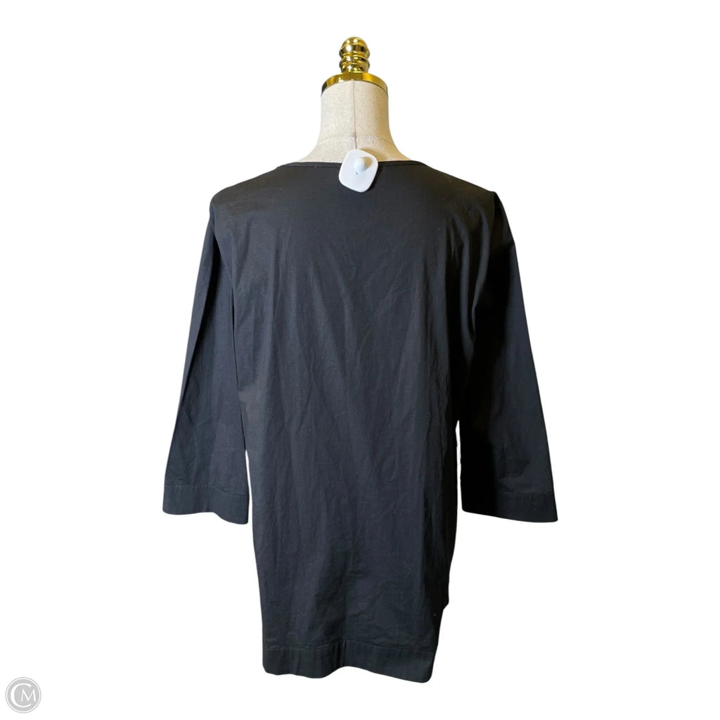 Top 3/4 Sleeve Designer By Michael Kors In Black, Size: L