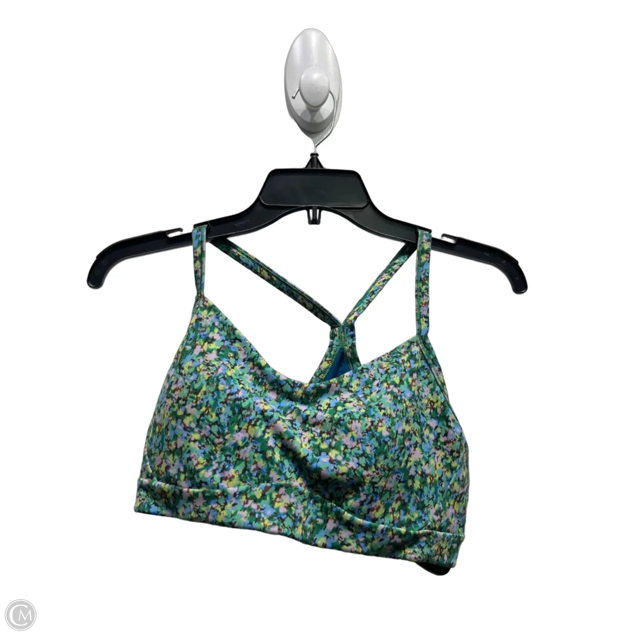 Athletic Bra By Athleta In Green & Pink, Size: M