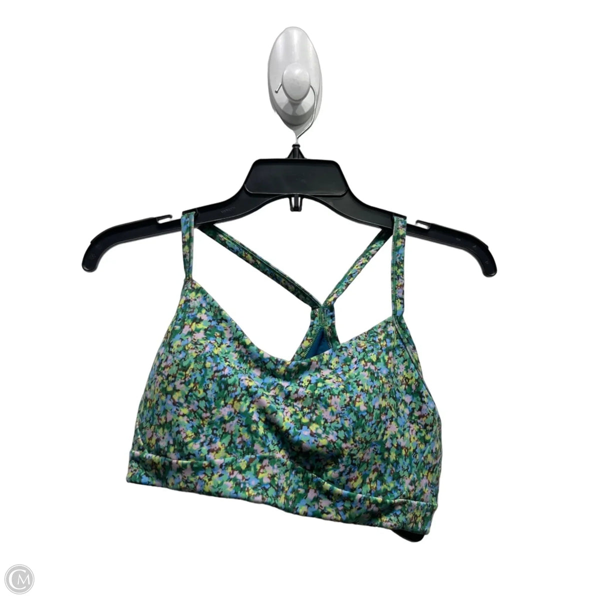 Athletic Bra By Athleta In Green & Pink, Size: M