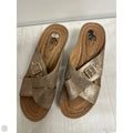 Sandals Heels Wedge By Clothes Mentor In Tan, Size: 7