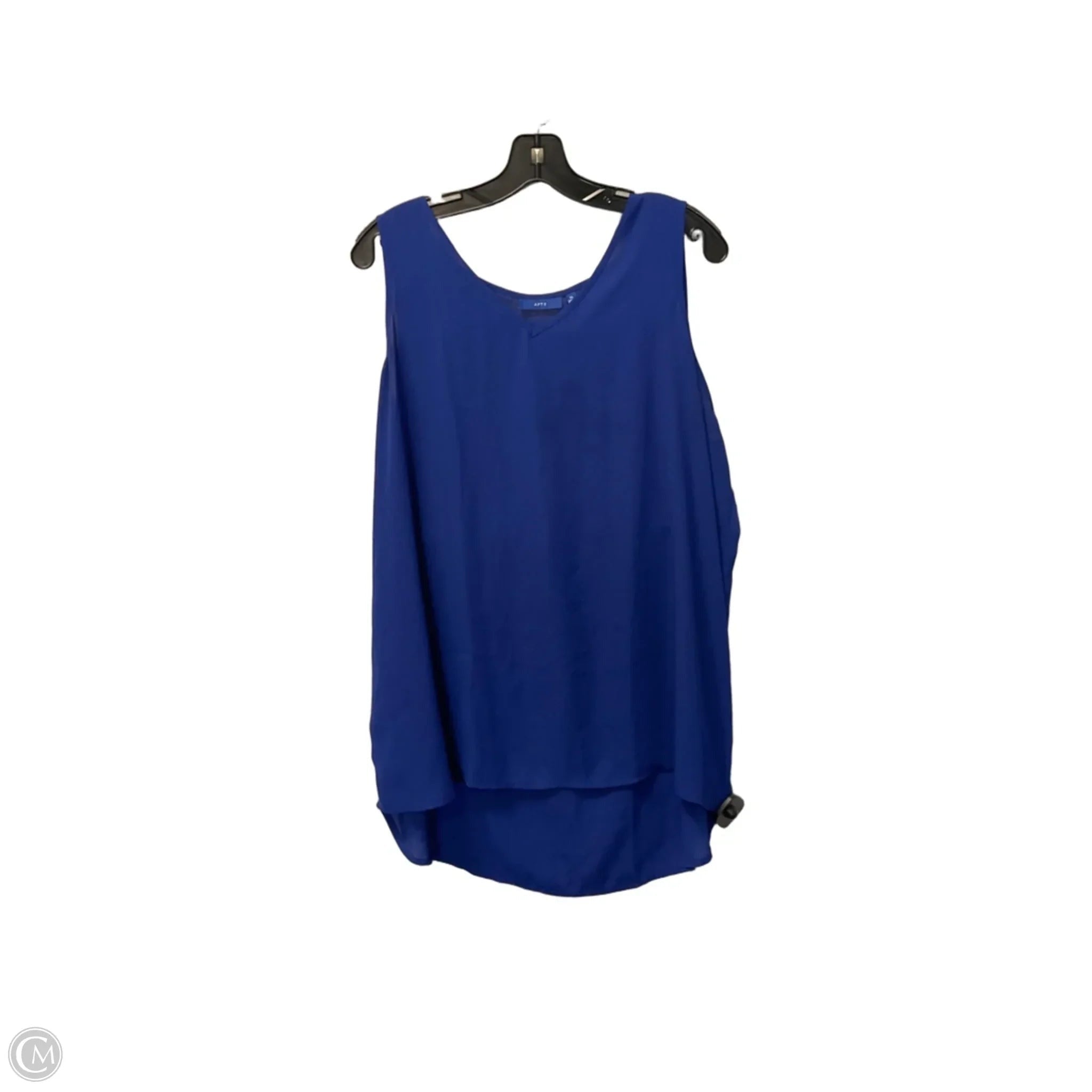 Top Sleeveless Basic By Apt 9 In Blue, Size: Xl