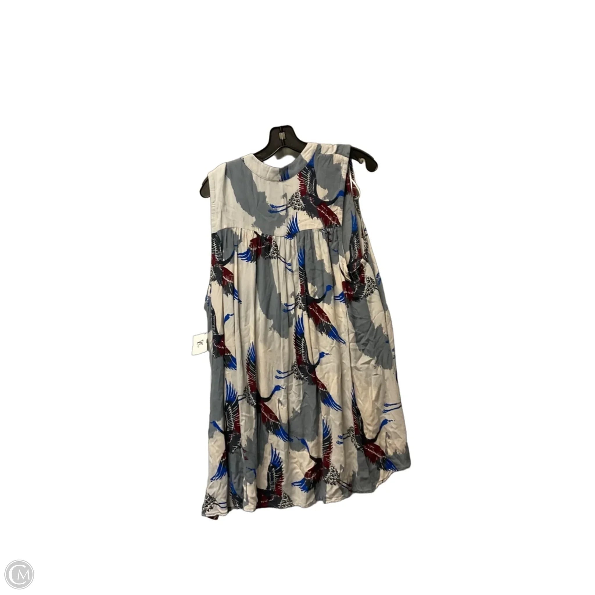 Top Sleeveless By Free People In Blue & Cream, Size: L