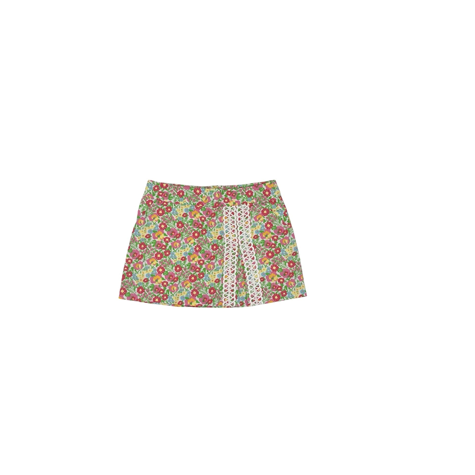Skort Designer By Lilly Pulitzer In Floral Print, Size:00