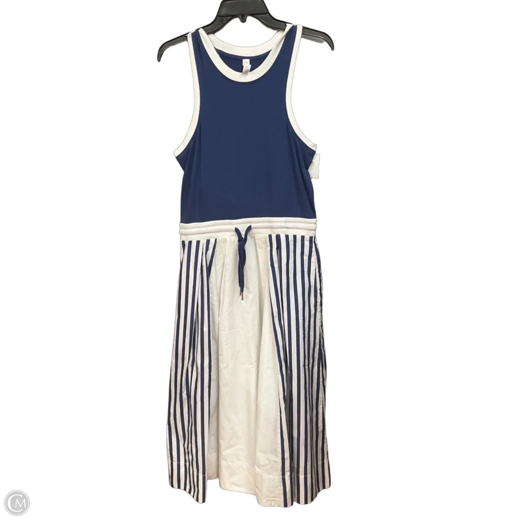 Dress Casual Midi By Daily Practice By Anthropologie In Blue & White, Size: M