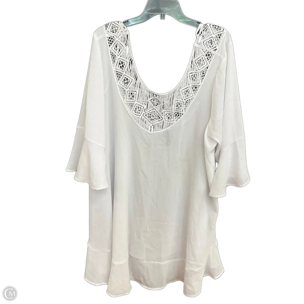 Dress Casual Short By Torrid In White, Size: 3x