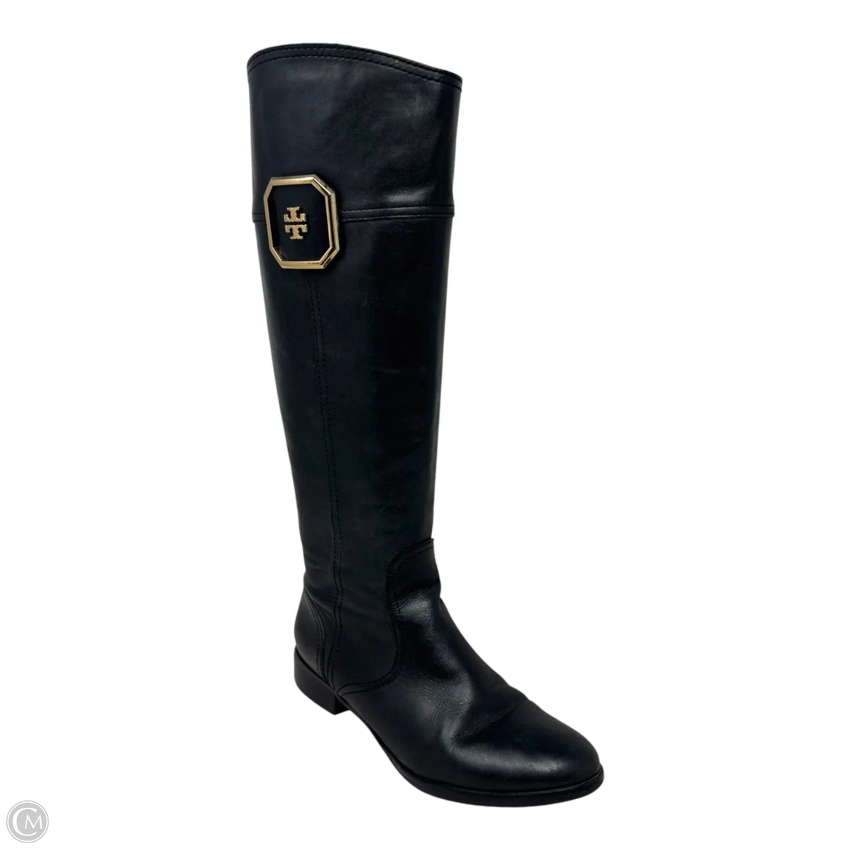 Leather Riding Boots Designer By Tory Burch In Black, Size: 7.5