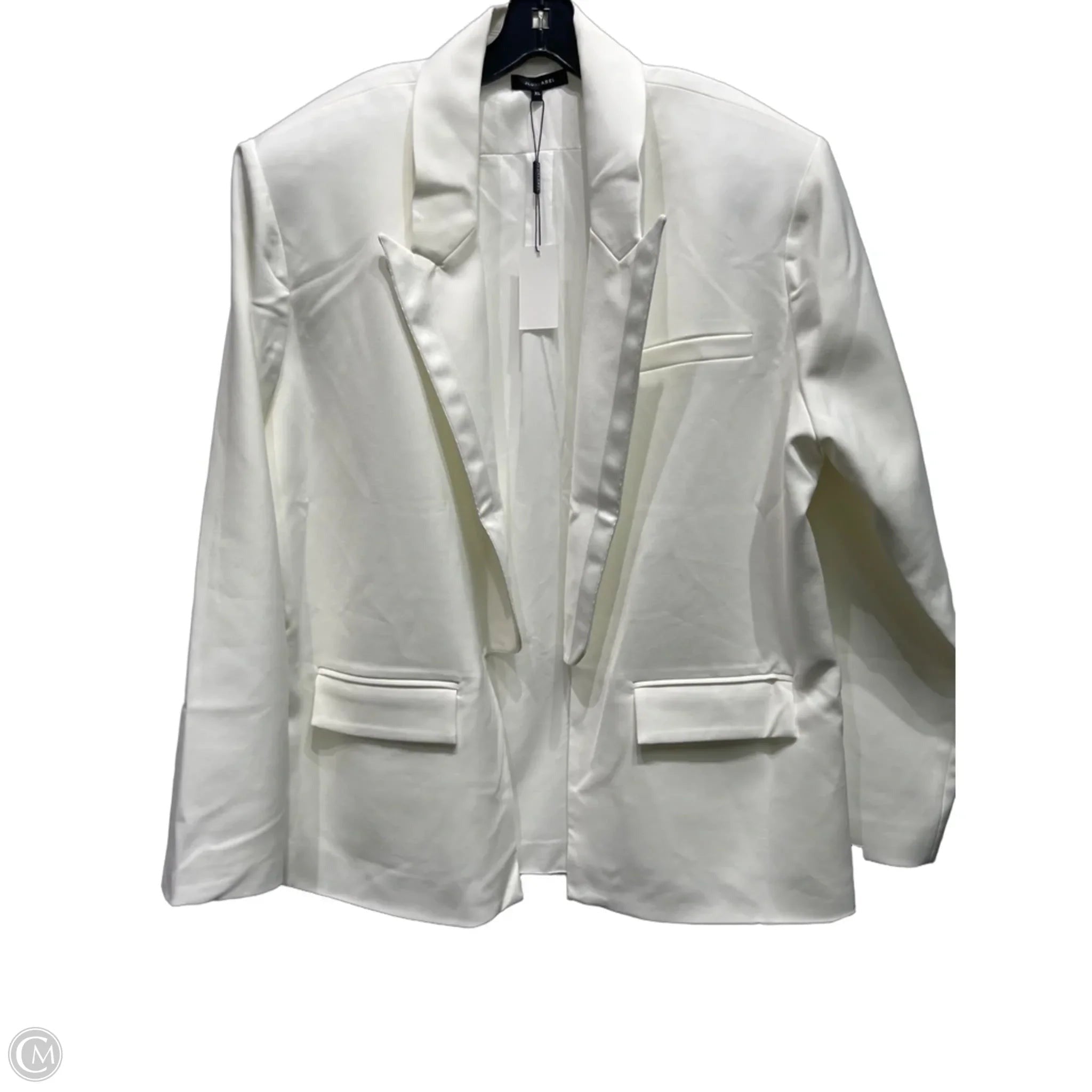 Blazer By Clothes Mentor In White, Size: Xl