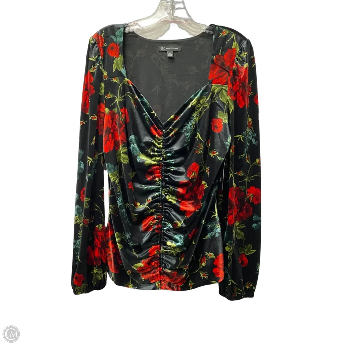 Top Long Sleeve By Inc In Black, Size: Xl