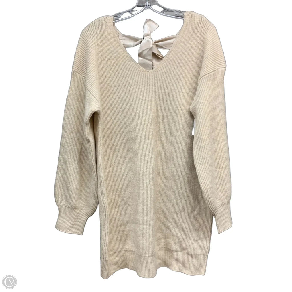 Dress Sweater By Cupshe In Cream, Size: M