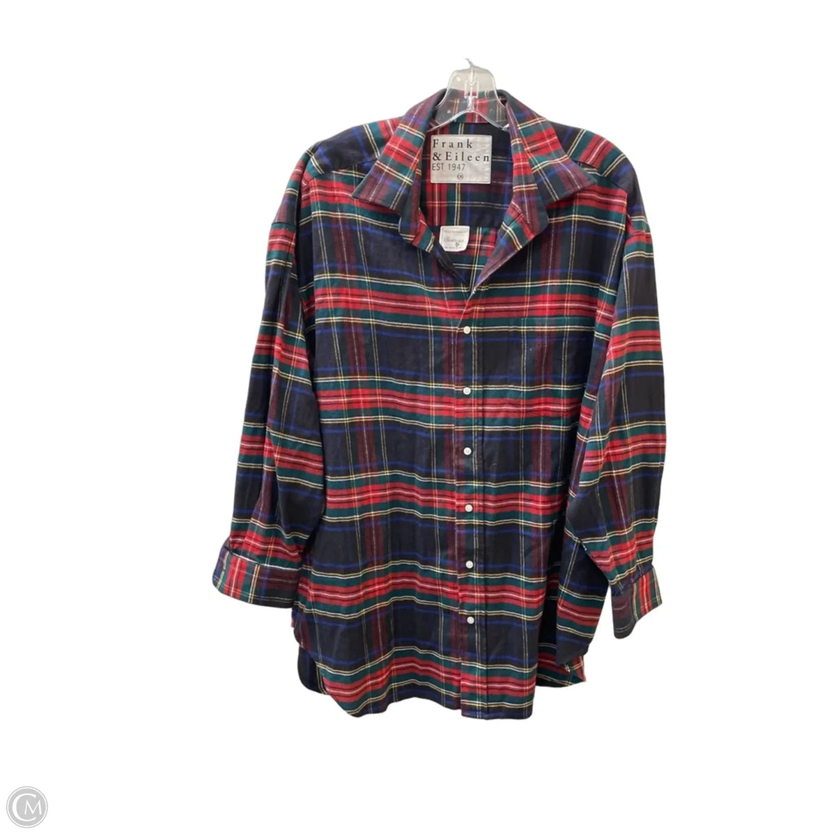 Top Long Sleeve By Frank And Eileen In Plaid Pattern, Size: Osfm