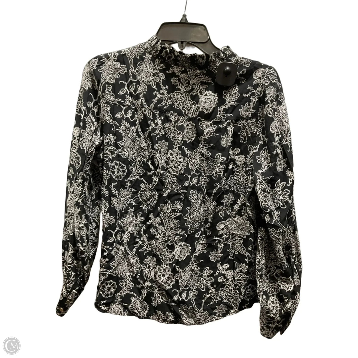 Top Long Sleeve By Talbots In Black & White, Size: S