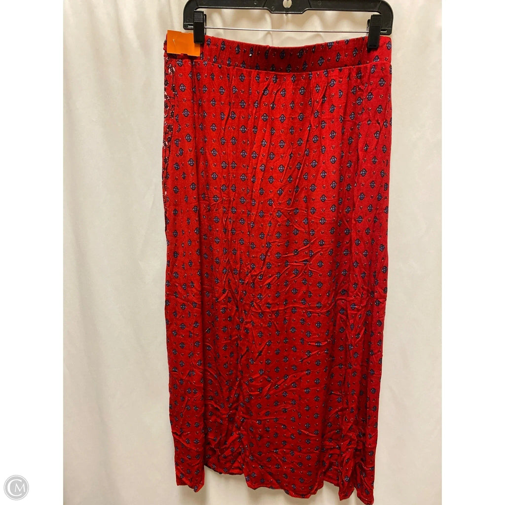 Skirt Maxi By Maurices In Red, Size: L