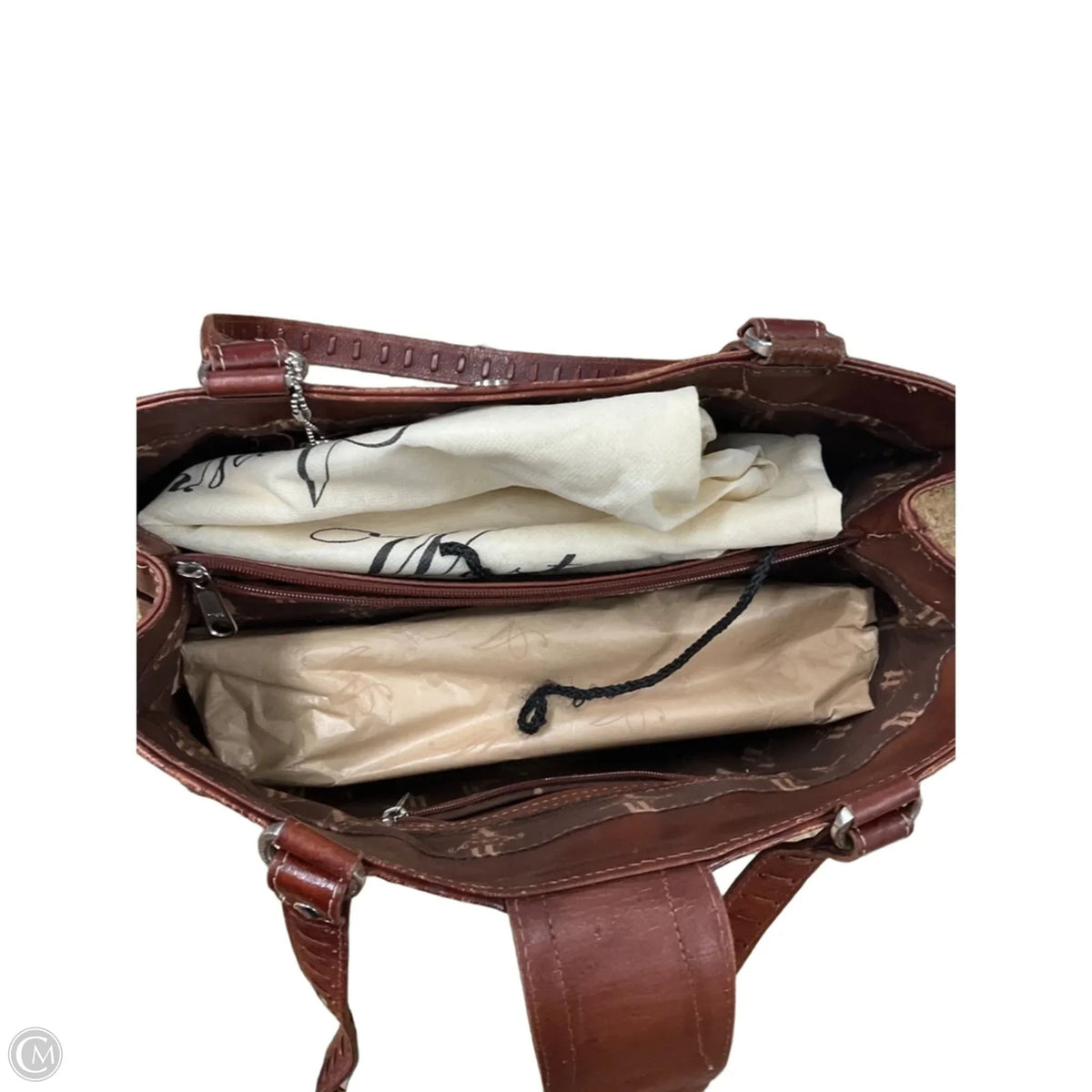 Handbag Leather By Cma, Size: Medium