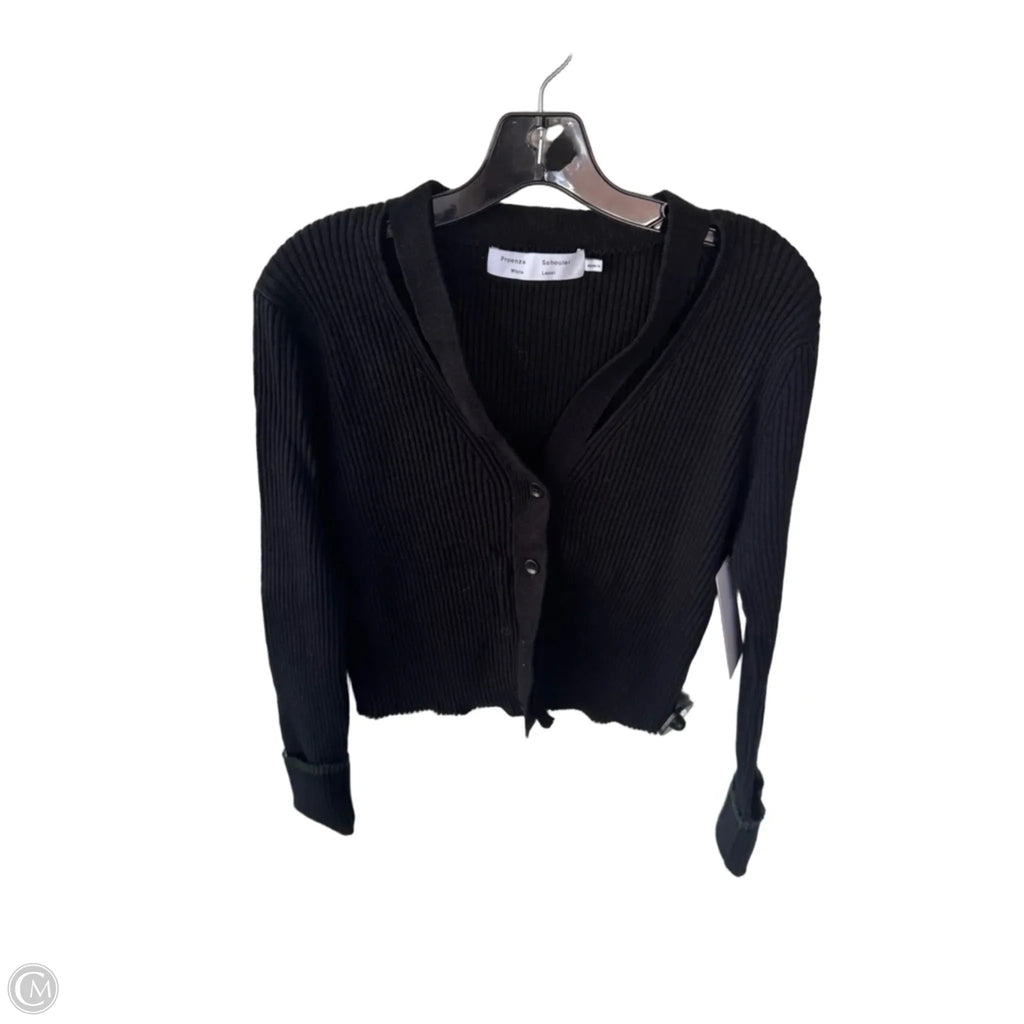 Sweater Cardigan Luxury Designer By Proenza-schouler In Black & Green, Size: L