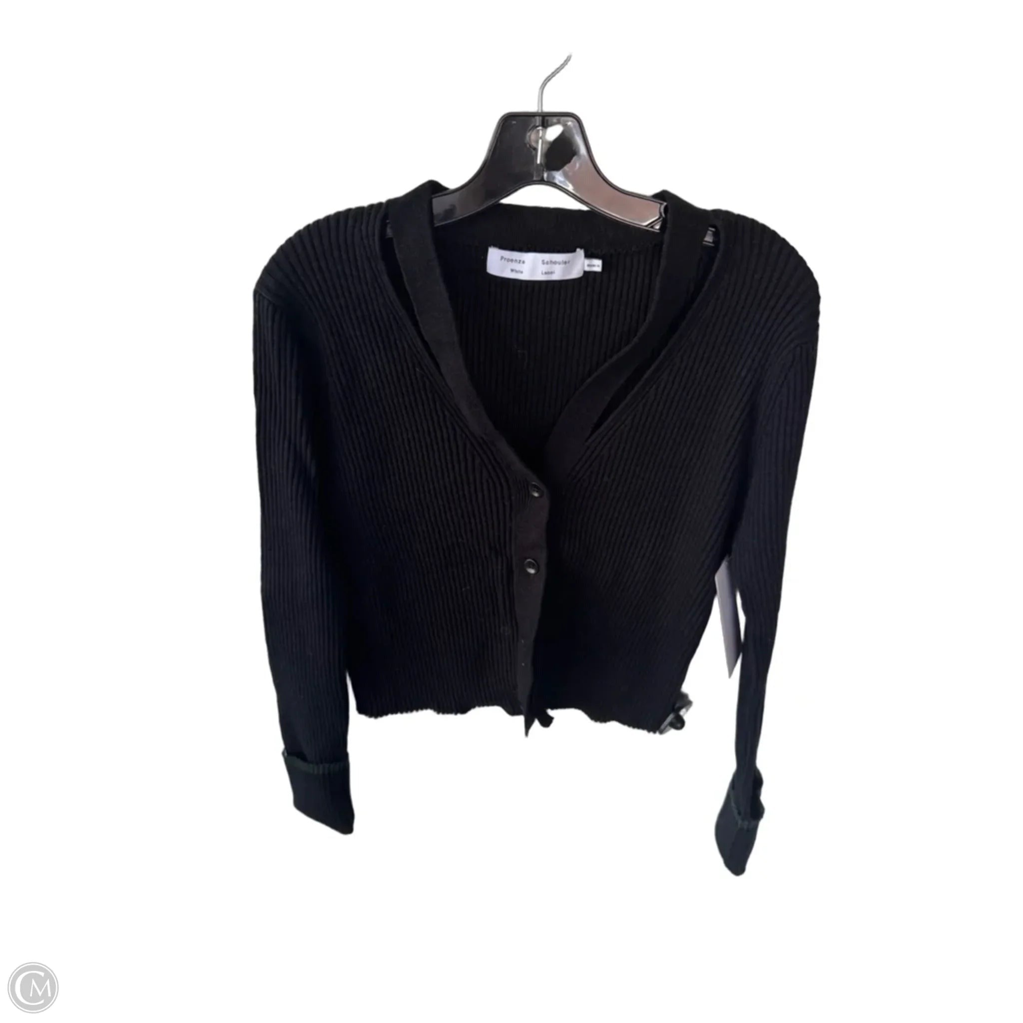 Sweater Cardigan Luxury Designer By Proenza-schouler In Black & Green, Size: L