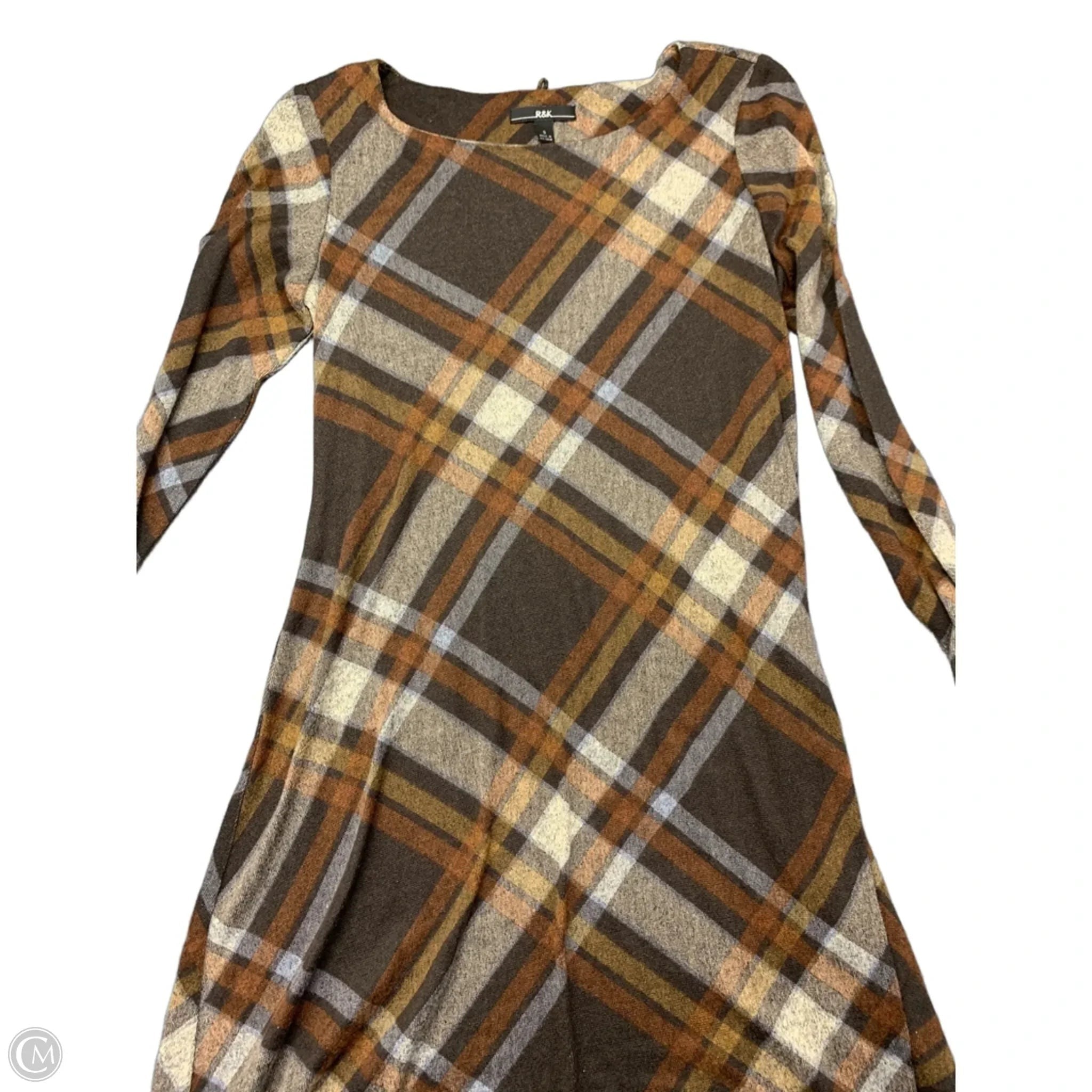 Dress Sweater By R And K Originals In Brown, Size: S