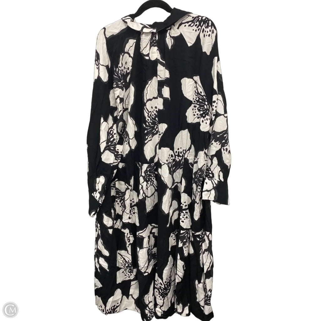 Dress Casual Maxi By H&m In Black & White, Size: Xl